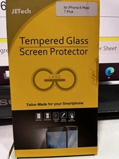 iPhone  7 Plus 8 Plus Screen Protector. Full Coverage Tempered Glass Film