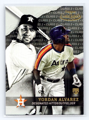 Yordan Alvarez [Class 2 Black] #45 2020 Topps Gold Label card