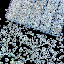 800Pcs 4/6/8/10mm Crystal Glass Beads for Jewelry Making Beads for Bracelets Nec