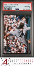 2021 TOPPS STADIUM CLUB BLACK FOIL #64 ROGER CLEMENS POP 1 PSA 10