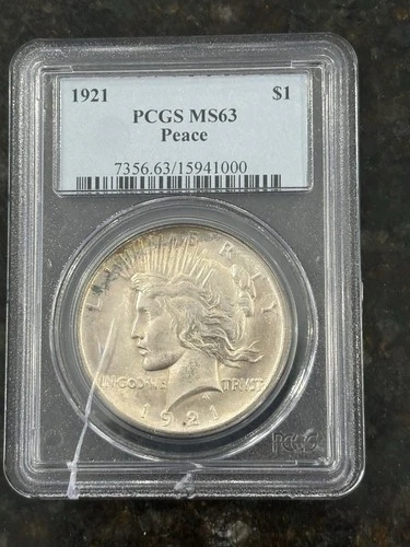 1921 Peace Dollar PCGS MS63