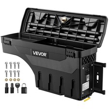 Vevor Truck Bed Storage Box 6.6 Gal25 L Waterproof Abs Wheel Well Tool Box
