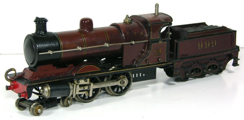 LARGE c1905 MARKLIN O GAUGE LIVE STEAM RAILROAD TRAIN ENGINE LOCOMOTIVE & TENDER