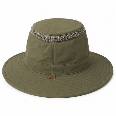 Tilley Airflo Hat 7 5/8 61cm Olive Made in Canada Wide Brim Sun Hat