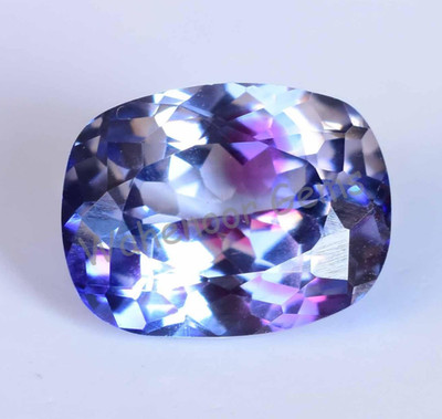 6.25 Ct Natural Bi-Color Sapphire Cushion Certified Ceylon Loose Gemstone