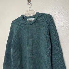 Aran Crafts Sweater Mens L Green Wool Knit Ireland