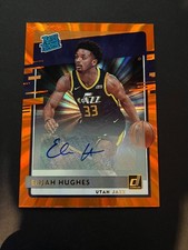 2020-21 Donruss Elijah Hughes Orange Laser Rookie Auto RC