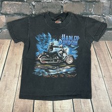 Vintage YOUTH Harley Davidson Ridin Out The Storm 1998 Kids Shirt Size XS 2-4