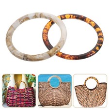 4 Pcs Bag Handles for Making Purse Braided Replacement Circular Handbag