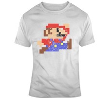 Retro Video Game Super Mario 8 Bit Distressed Video Game Fan T Shirt