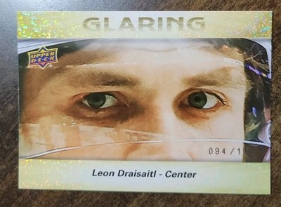 2023-24 Upper Deck Glaring GOLD /100 Leon Draisaitl #GL-5 Edmonton Oilers 