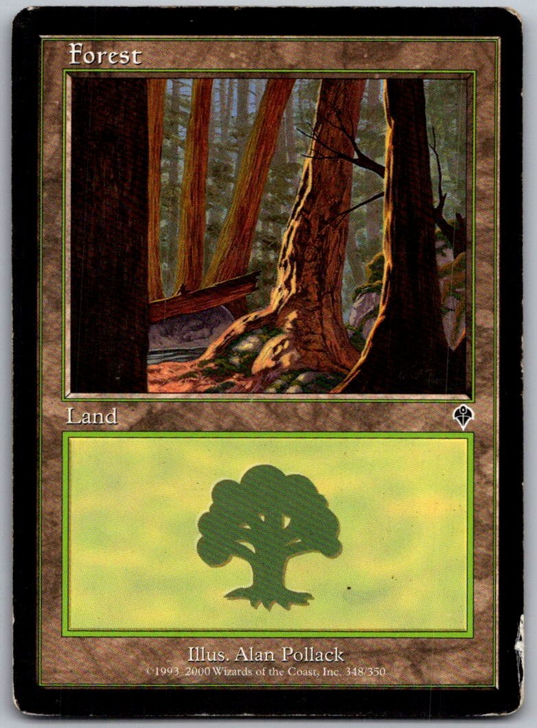 Forest (348) 348 Land Invasion Magic: The Gathering Lightly Played