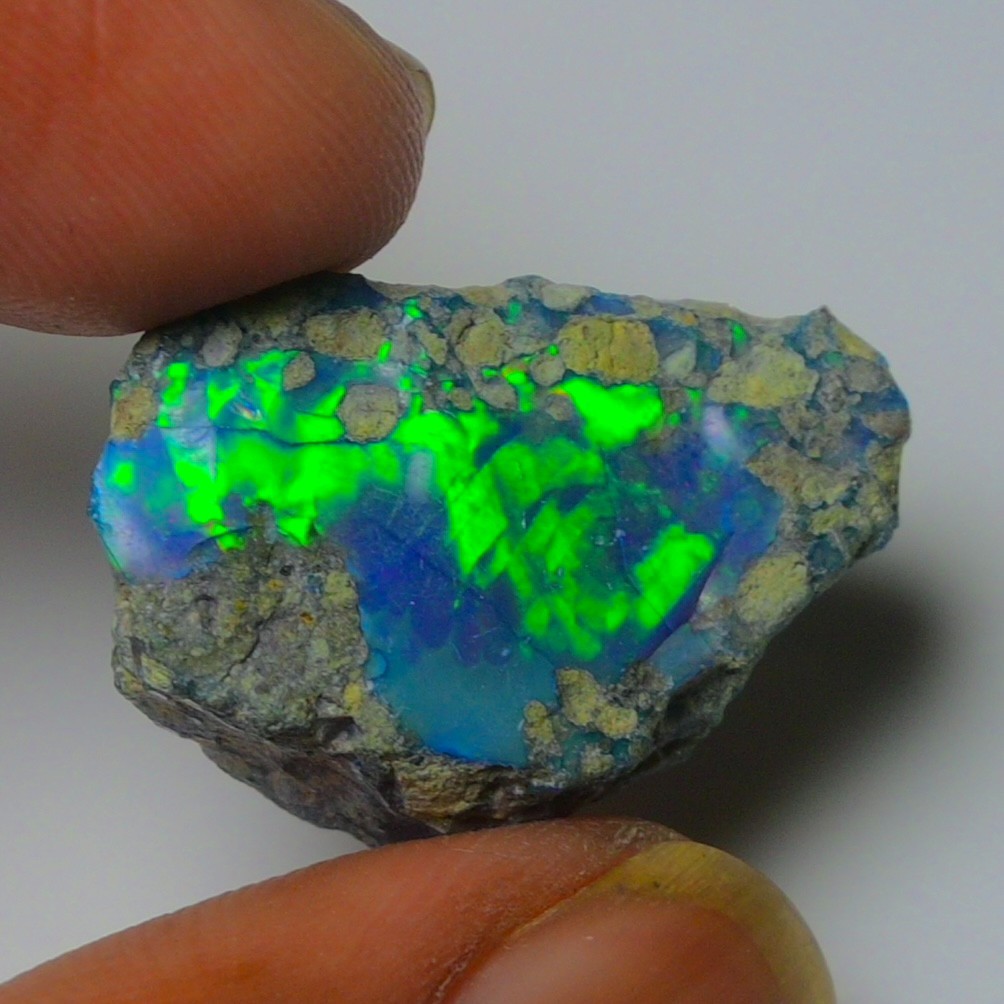 Blue Opal Rough 17.65 Carats, Natural Ethiopian Opal Rough, Opal Raw Crystal
