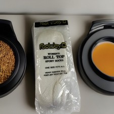 VTG Socks Orlon Acrylic Footjoy Women  s Low Cut Roll Size 9-11 White 90's