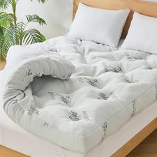 Memory Foam Mattress Topper Full 4 Inch Gel Cooling Bamboo ZXWDH4 Led Back Pain