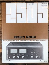 McIntosh MC 2505 MC-2505 Amplifier Service Manual Original 