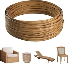 130 Ft Wicker Repair Supplies, Wicker Repair Kit, Plastic Rattan Material for Pa
