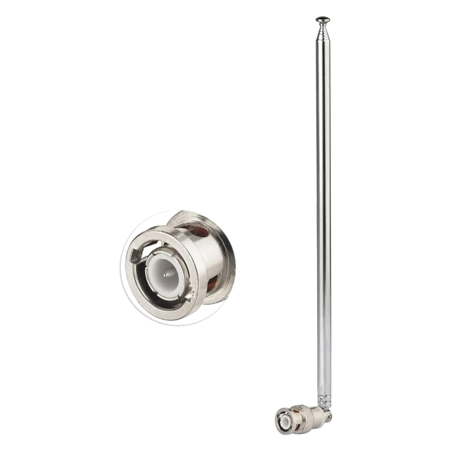 Versatile 115cm VHF UHF Antenna for Radio Scanners, BNC Male Connector Included