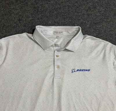 Peter Millar Summer Comfort Polo Shirt Men s Size 2XL Boeing Logo