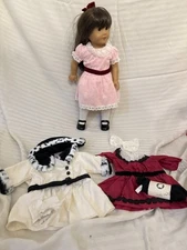 American Girl Samantha Beforever, with two ex outfits, hairpiece, and stockings