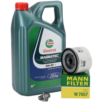 5L CASTROL MAGNATEC 5W-20 E + MANN Ölfilter für FORD FOCUS 4 C-MAX 2 EcoBoost