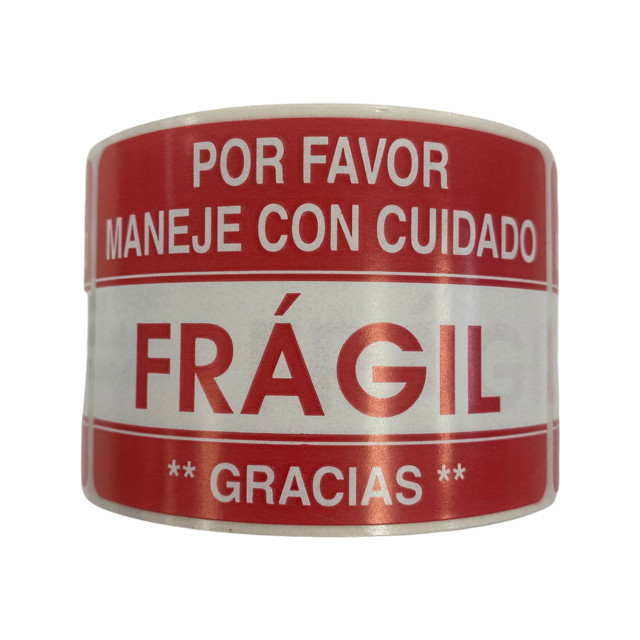 3X5, POR FAVOR/FRAGIL/**GRACIAS**, 500 etiquetas por rollo, 1-12 rollos