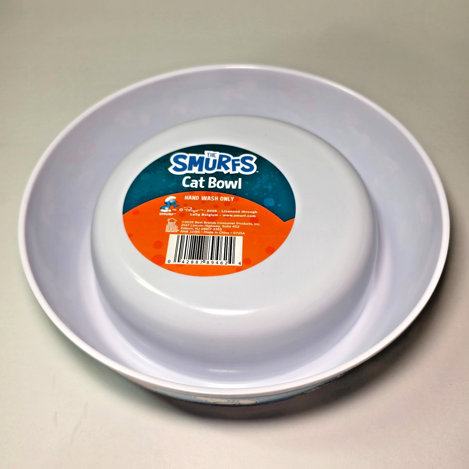 The Smurfs Cat Bowl Blue Pet Food Water Dish Smurfette Papa Smurf 2025