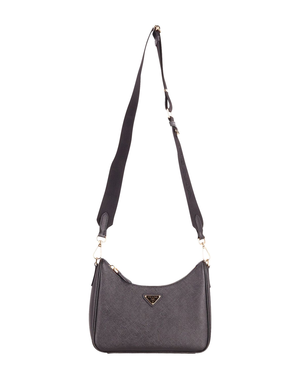 Prada Re-Edition 2005 Shoulder Bag In  Saffiano Leather Women Black One Size