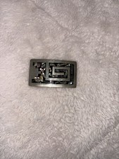 Alpaca Mexico Belt Buckle with Abalone Shell Inlay Beautiful Multicolored