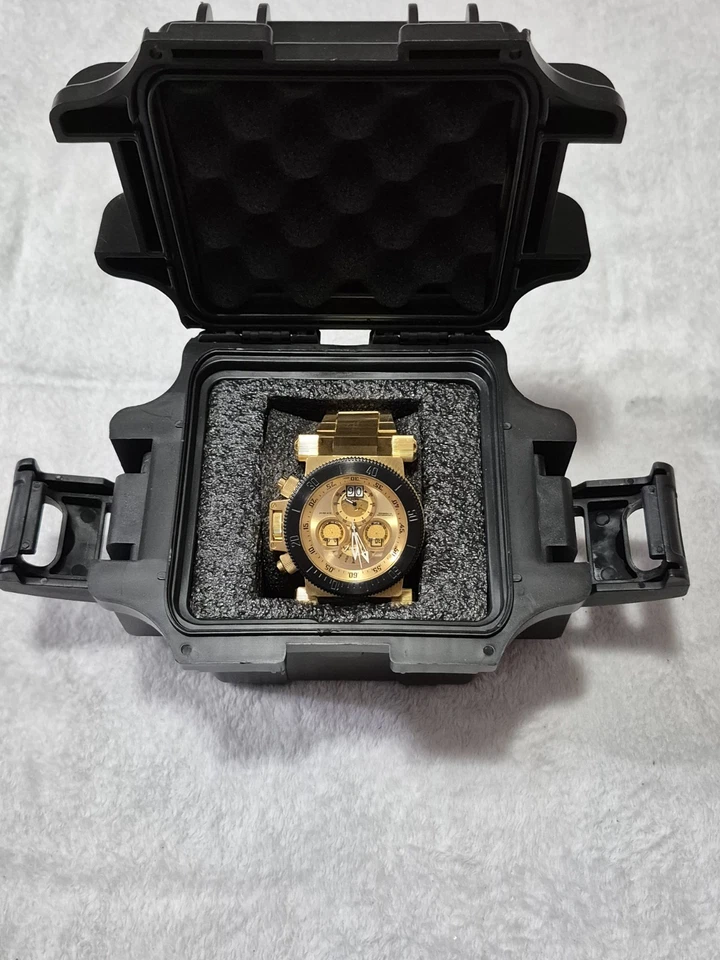 RELOJ Invicta Coalition Forces para Hombres #90033 Hecho en Suiza Cronógrafo Tono Dorado Nuevo Foto 2 de 4