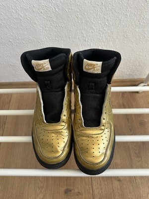 Nike Air Force 1 High Schwarz Gold Gr. 42
