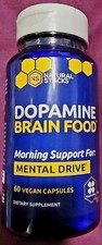 Natural Stacks Dopamine Brain Food Mental Drive 60 Vegan Capsules SEALED 5/2028