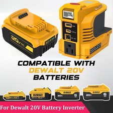 For DeWalt DCB205 20V Max Lithium-ion 5.0AH Battery 220W Power Inverter AC 110V