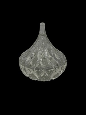 Vintage Hershey Kiss 1994 HFC Crystal Cut Glass Candy Dish