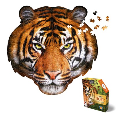 Madd Capp Puzzles - I AM Tiger - 550 Pieces - Animal Shapes Jigsaw Puzzle