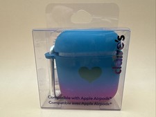 Claire's Tye Dye Heart Silicone Earbud Case Cover Compatible With Apple AirPods