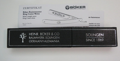 Boker Solingen Germany  White King Cutter 5/8 Straight Razor # 140624 Rd. Point