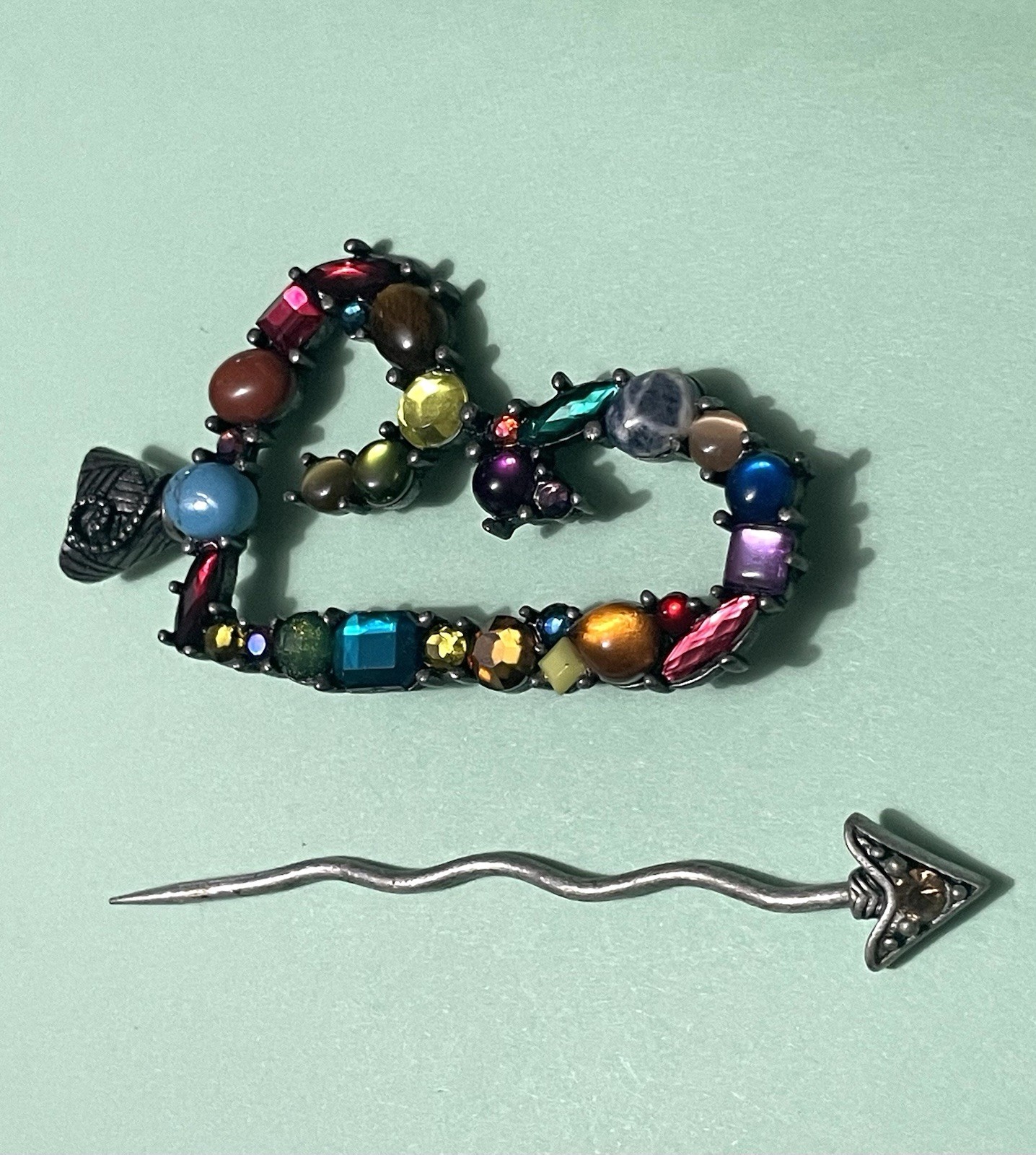 LARGE Rhinestone Chico’s Multi-Colored Multi-Ston… - image 8