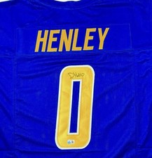 Daiyan Henley Signed Custom Jersey XL Los Angeles Chargers LB Beckett Certified