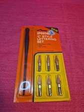 Speedball C Style Lettering Set Pen Holder 6 Nibs Calligraphy