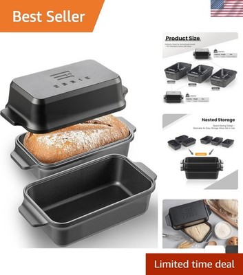 Cast Iron Loaf Pan with Lid, 9×5 Dutch Oven for Sourdough Bread Baking, Dutch...