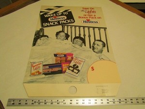 Hostess Three Stooges Cardboard Pole Sign