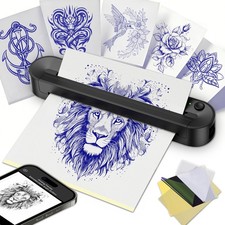 Bluetooth Tattoo Stencil Thermal Printer A4-A10 Wireless 10 Papers