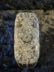 Vintage Anchor Hocking Star of David Glass Butter Dish with Lid Clear 1960s