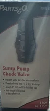 Sump Pump Check Valve ~ Parts2O FP0026-6D - 1-1/4" or 1-1/2" Threaded Inlet