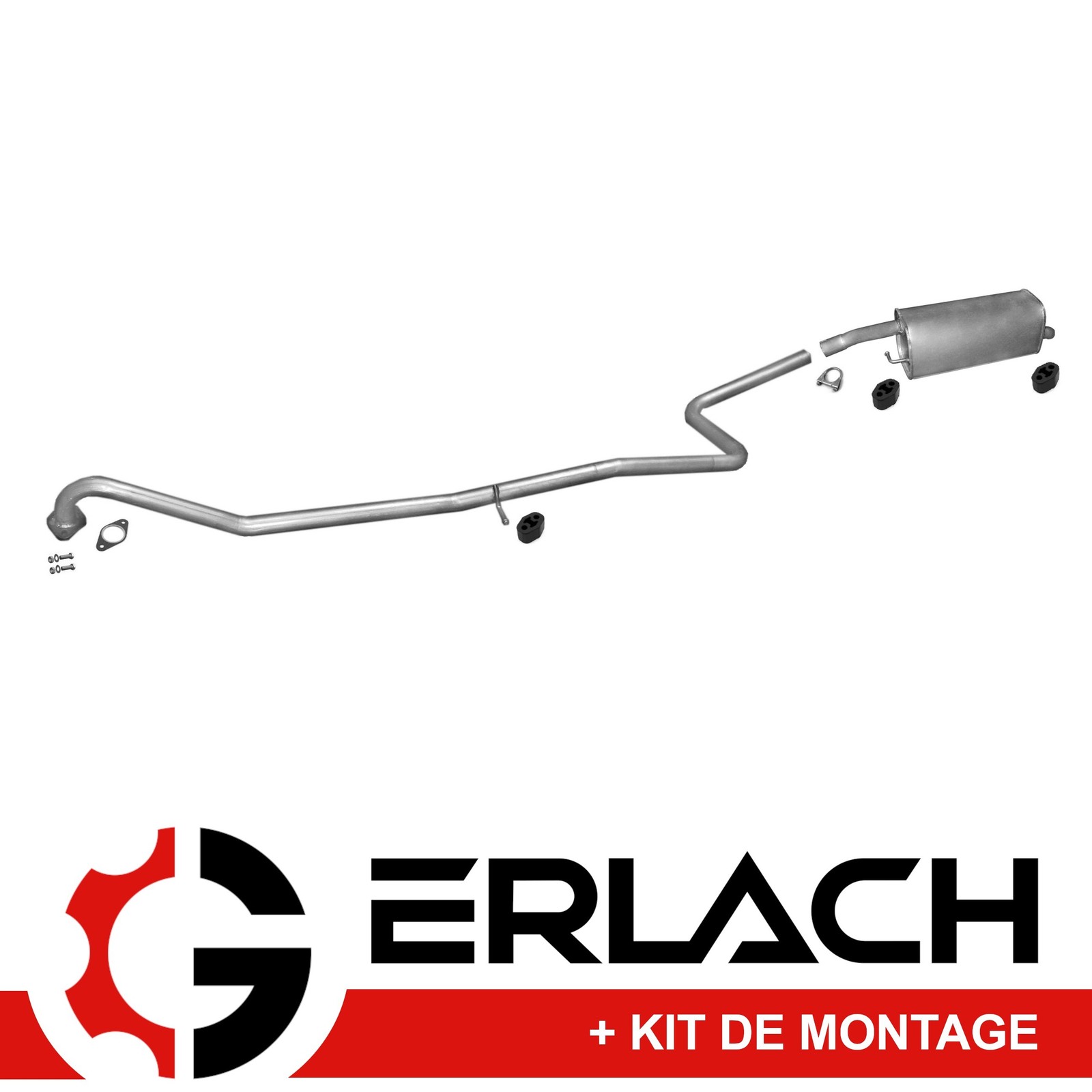 Pot échappement silencieux Ford Fiesta 1.4 et Mazda 2 essence ligne arrière 3343