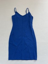 Wild Fable Cotton Mini Dress Extra Small Blue Womens V Neck Slim Spaghetti Strap