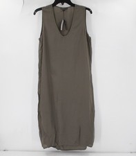 NWT Standard James Perse Tank Dress Womens 0 Cupro Sleeveless V Neck shift green