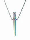 Bump Straw Necklace SNOGO Clone Rainbow Iridescent Incognito Small Compact Size