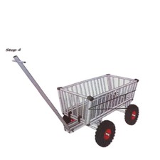 Bollerwagen Aluminium Klappbar Transportwagen 105x63x58 cm Leichtgewicht Mobil